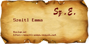 Szeitl Emma névjegykártya
